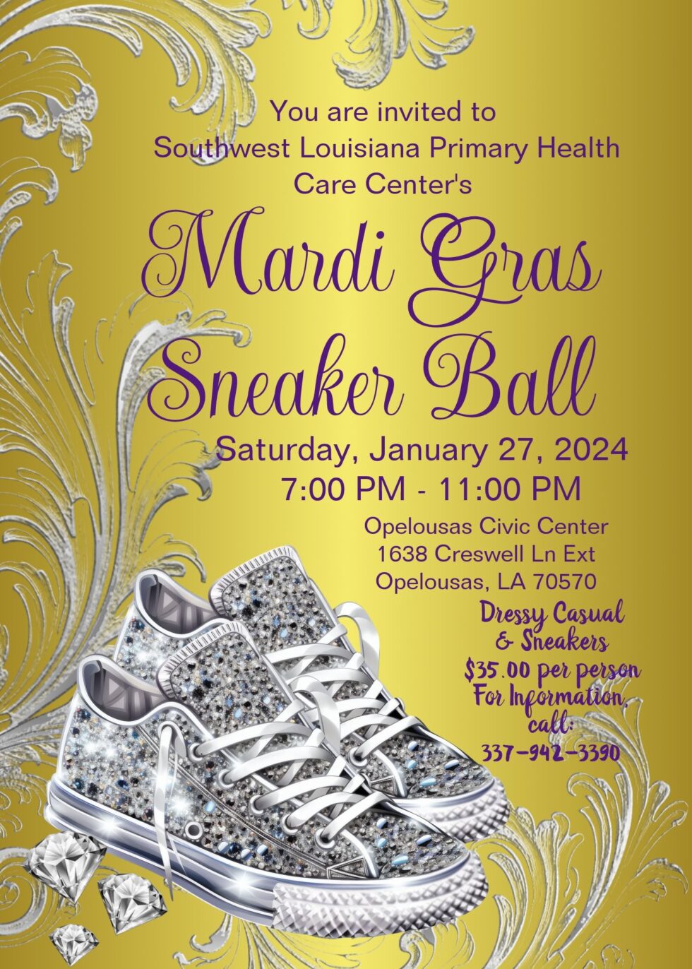 Tickets Available Now! Mardi Gras Sneaker Ball 2024 Southwest